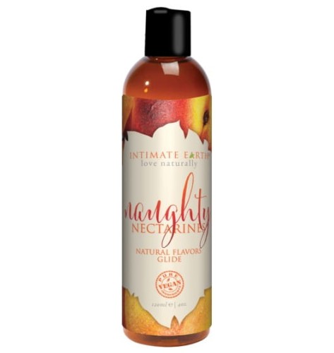 Naughty Nectarines Natural Flavors Glide 120Ml Intimate Earth