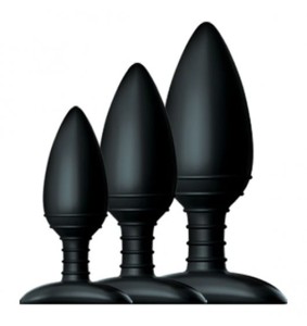 Zestaw 3 Korków Analnych Butt Plug Trio 3 Solid Silicone Butt Plugs S M L Nexus