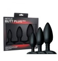 Zestaw 3 Korków Analnych Butt Plug Trio 3 Solid Silicone Butt Plugs S M L Nexus
