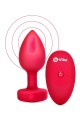 Korek Analny Vibrating Heart Shape Jewel Plug M/L Red b-Vibe