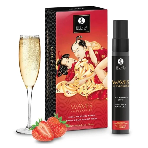 Spray do seksu oralnego Waves of Pleasure Sparkling Strawberry 20ml Shunga