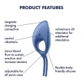 Wibrujący pierścień erekcyjny Swordsman Blue Satisfyer